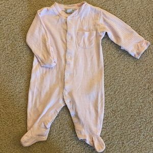 Kissy Kissy Pink Footie Sleeper - size 0-3